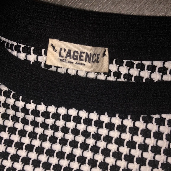 L’AGENCE Sweaters | L'agence Black & White Woven Knit Sweater Size XS - Picture 4 of 7